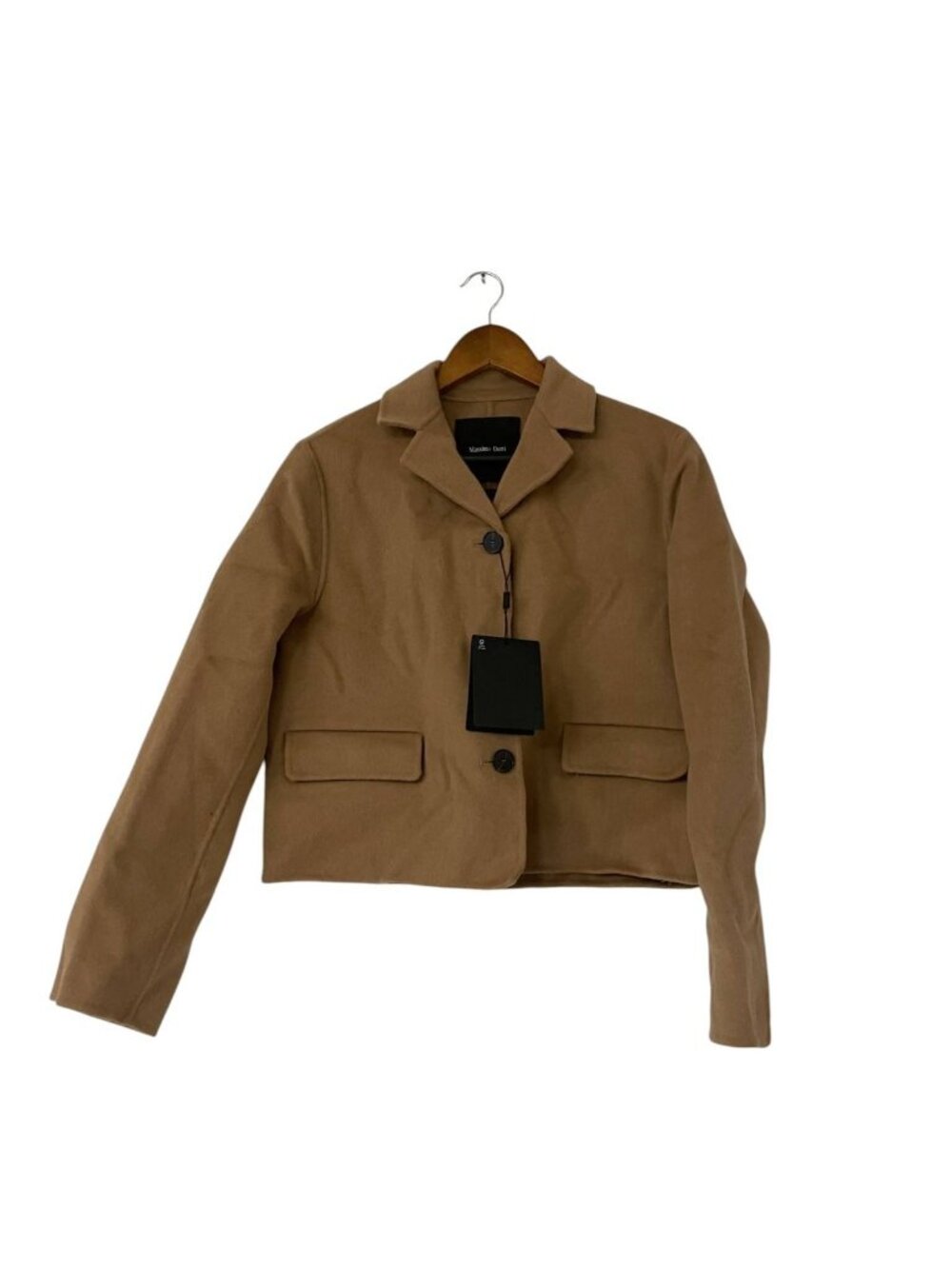 Massimo Dutti Wool Coat Jacket Camel Tan Womens S Small 6407/679 NWT